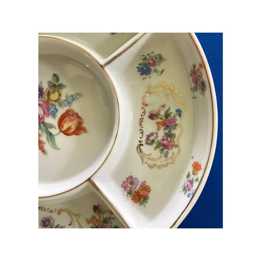 VTG Platter Japanese Serving Dip Relish Dish w/ Original Decorative Box